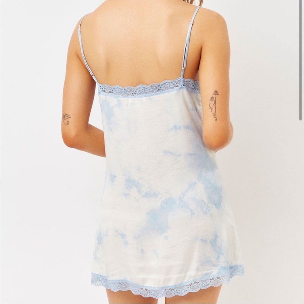 Frankie’s Bikinis Riley Lace Dress - Baby Blue Tie Dye - Picture 2 of 10